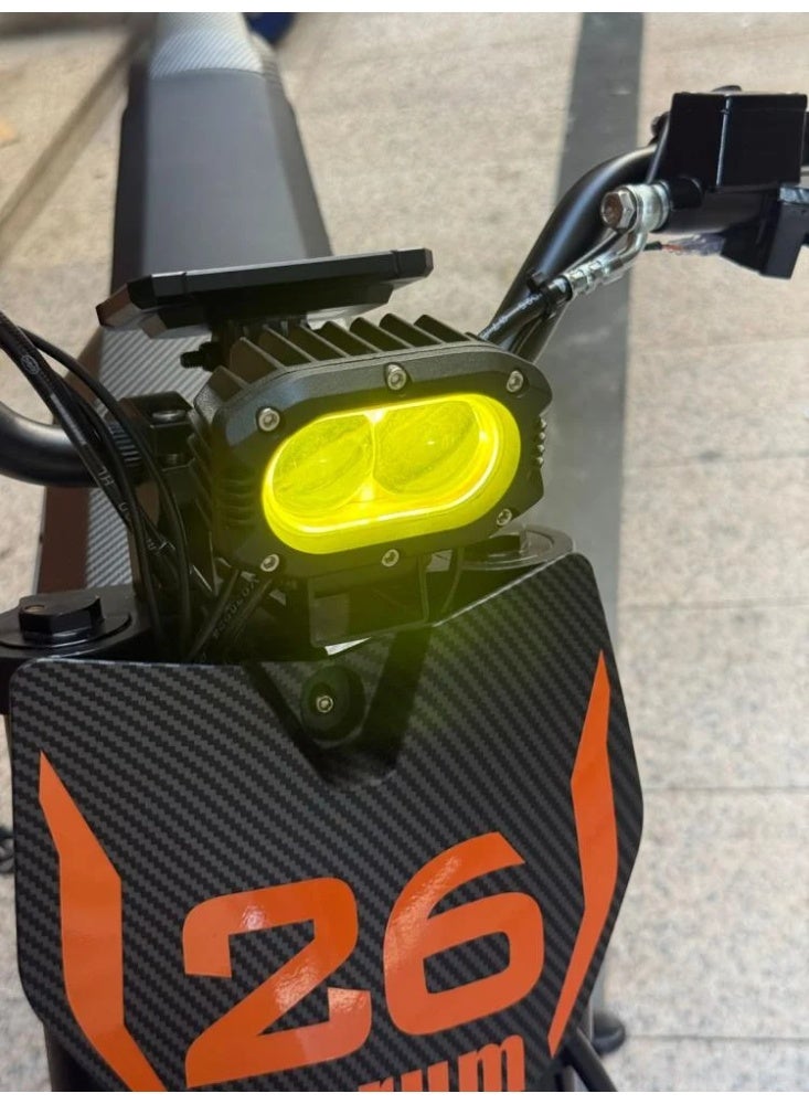 دراجة ATV كهربائية للطرق الوعرة عالية السرعة | بطارية 60 فولت 27.8 أمبير | محرك 2500 واط | 3 أوضاع سرعة | فرامل هيدروليكية | إطارات صحراوية 20 بوصة | إضاءة LED - Image 5